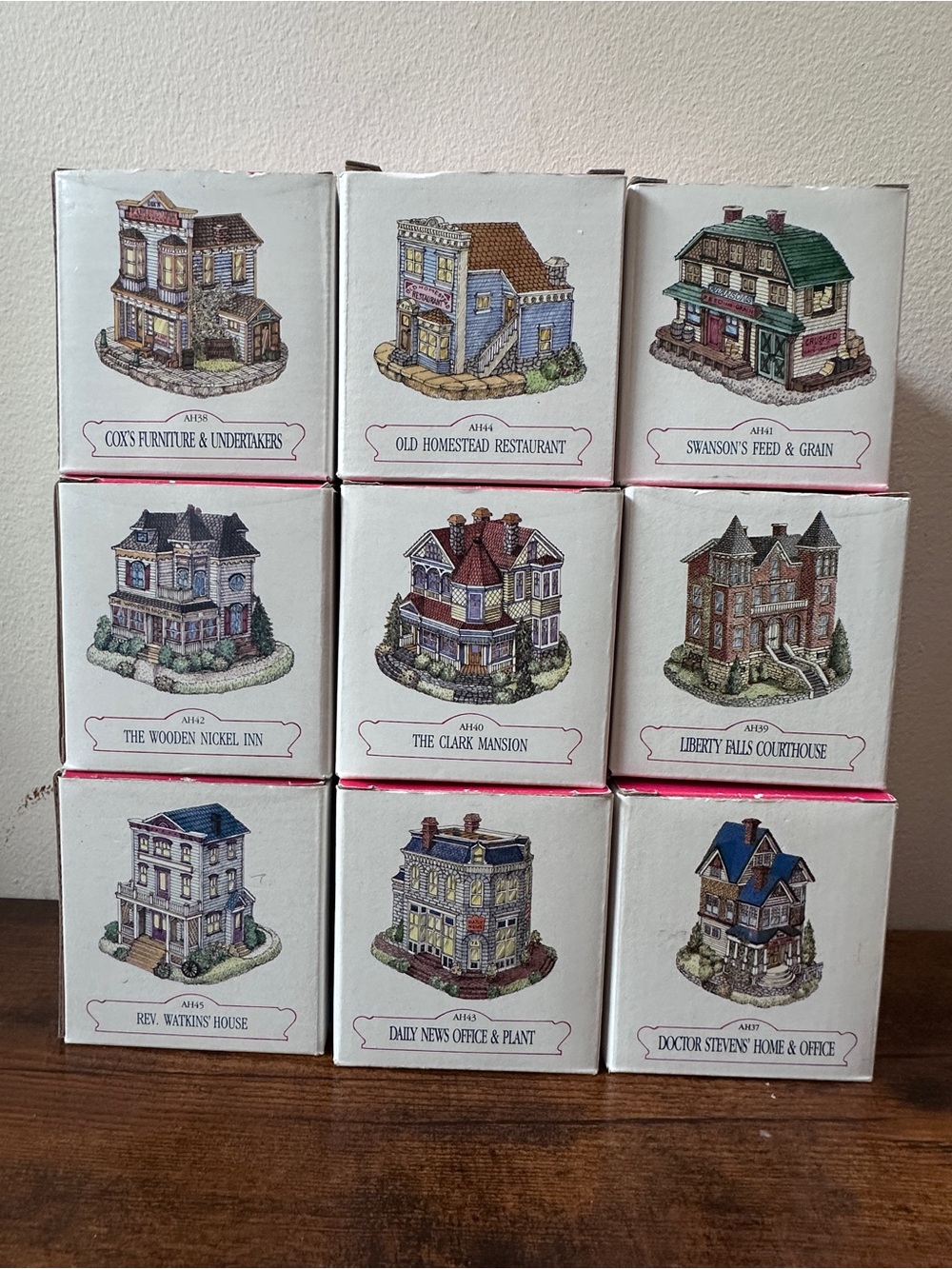 Lot‎ of 9 Liberty Falls Americana Collection Miniature Village Buildings Vtg